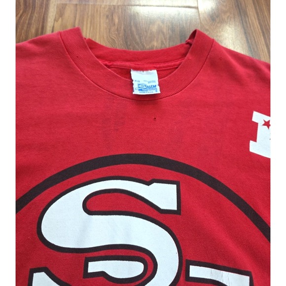 Vintage Salem‎ San Francisco 49ers All Over Double Sided T Shirt Medium NFL - Picture 5 of 15